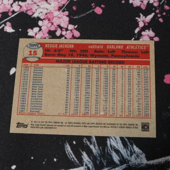 Reggie Jackson #15 Baseball Card - Picture 2 of 2